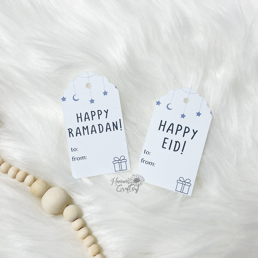 Blue Ramadan + Eid Gift Tags (10-pack)
