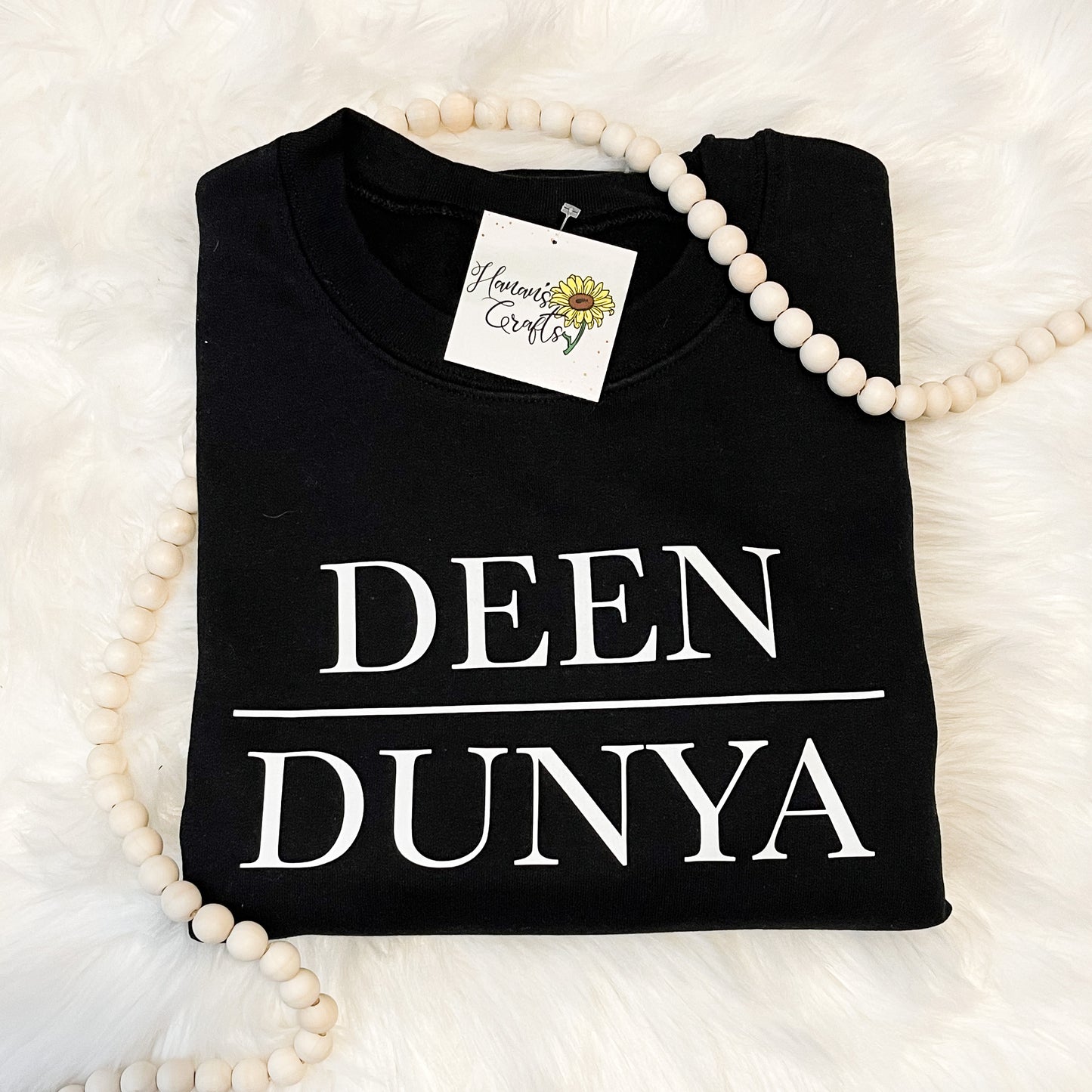 Deen Over Dunya Black Crewneck