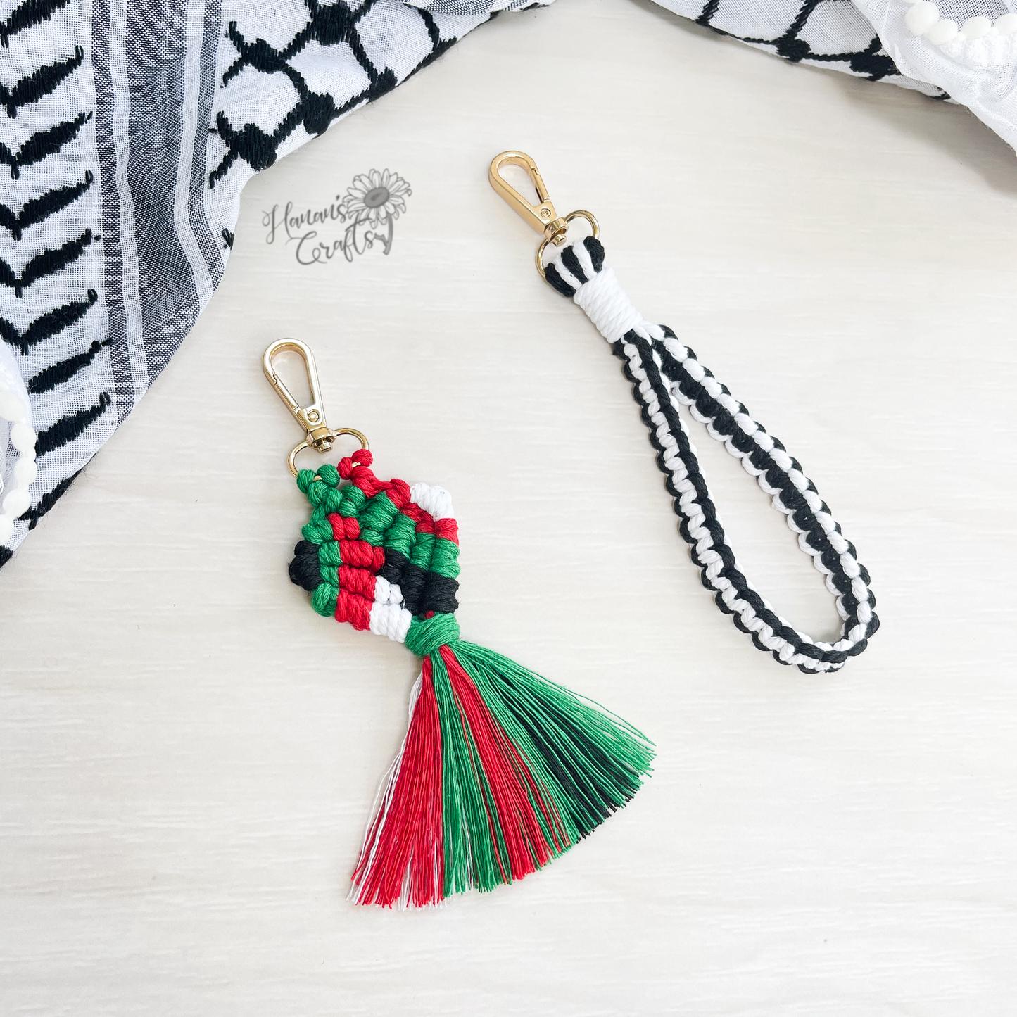 Keffiyeh Wristlet Keychain