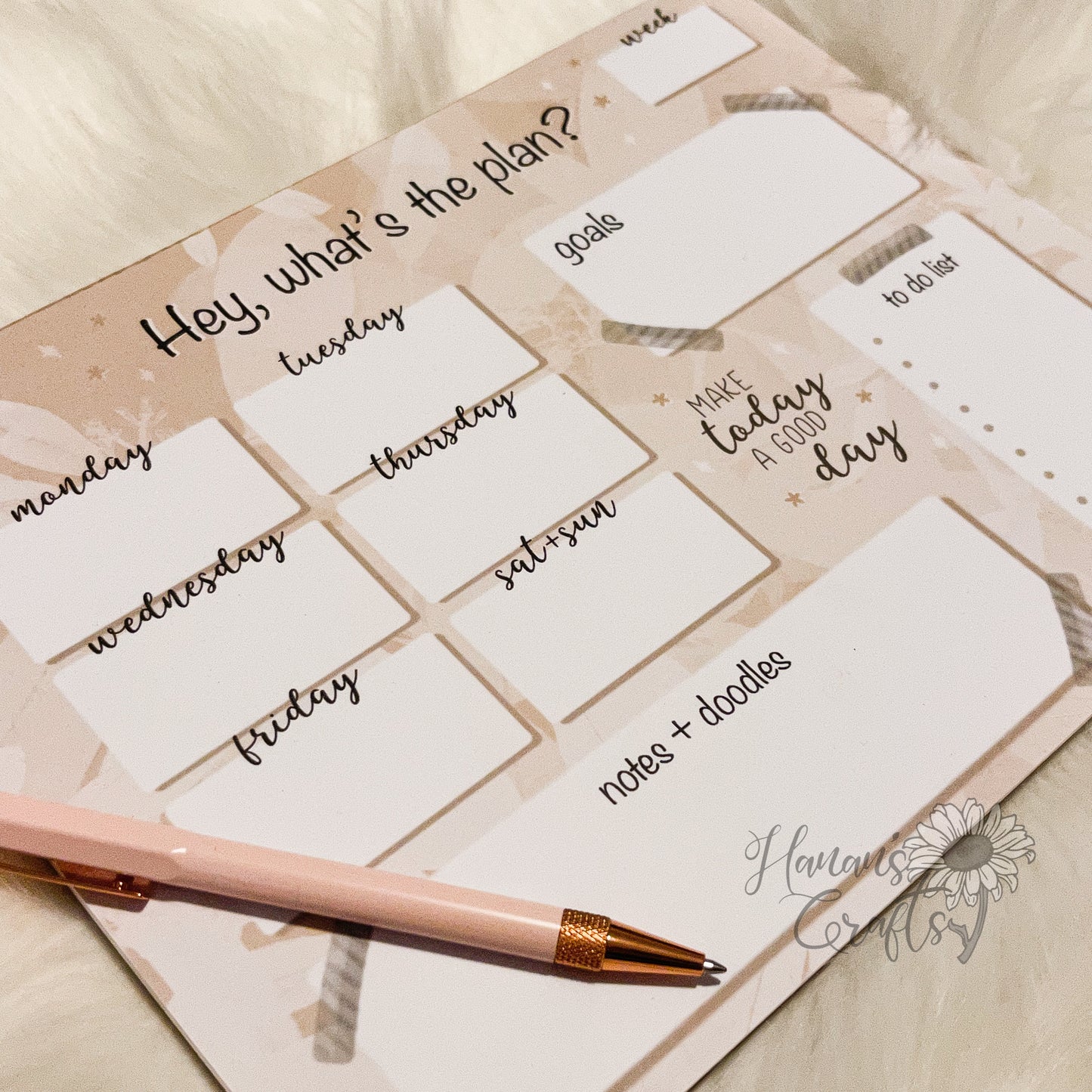 Hey, What's the Plan? Weekly Planner Notepad - 8.5x11 Weekly Schedule Planner