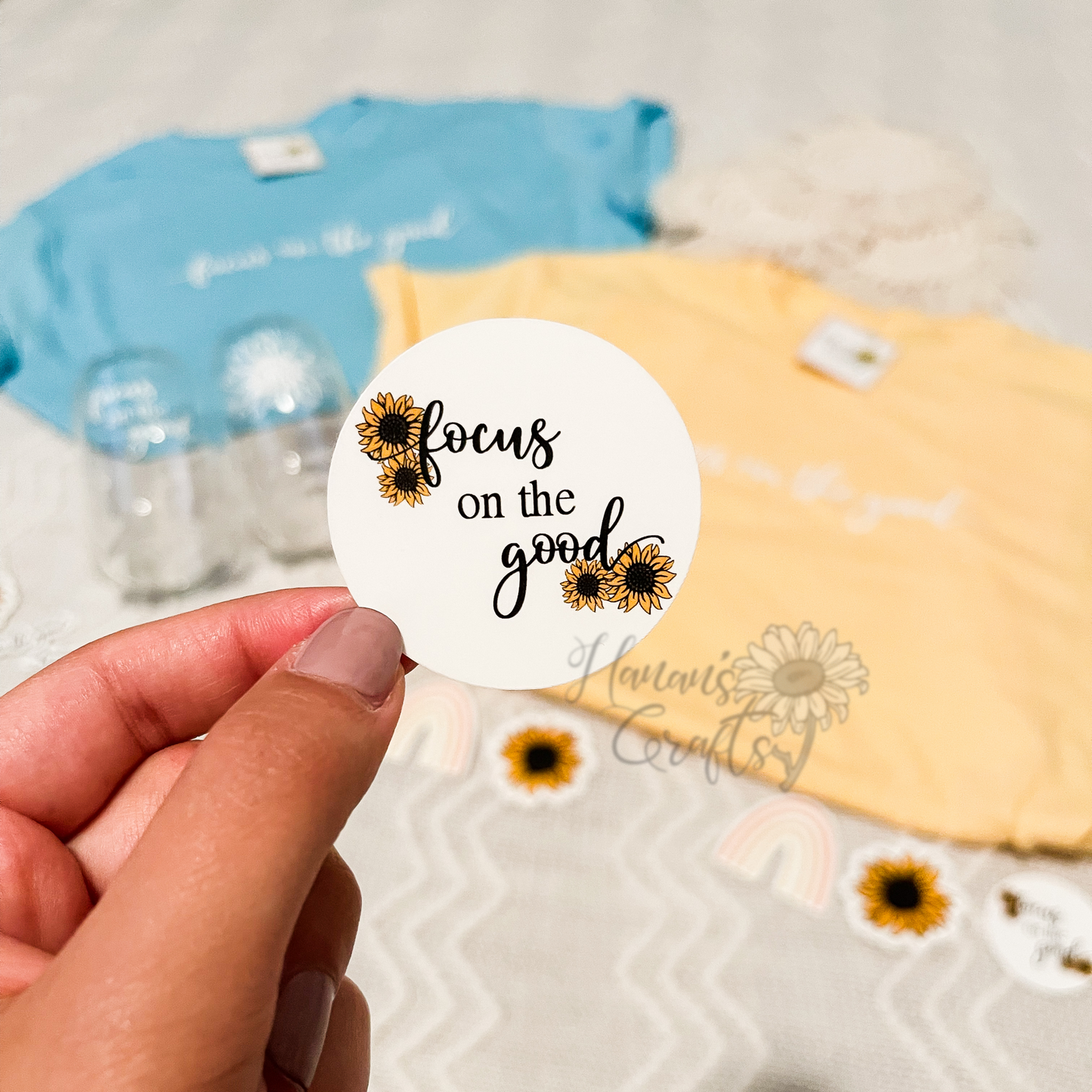 Focus on the Good Sunflower Sticker