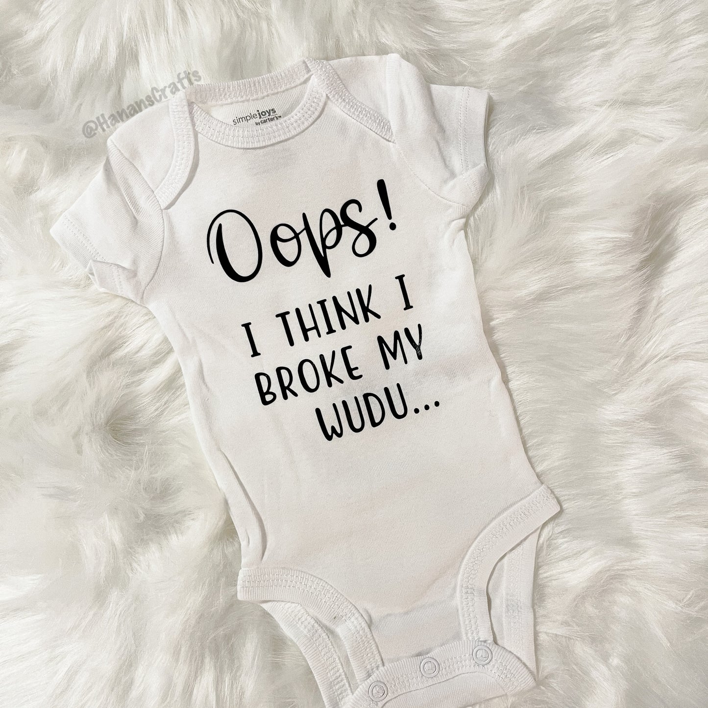 Oops! I think I broke my Wudu Baby Onesie