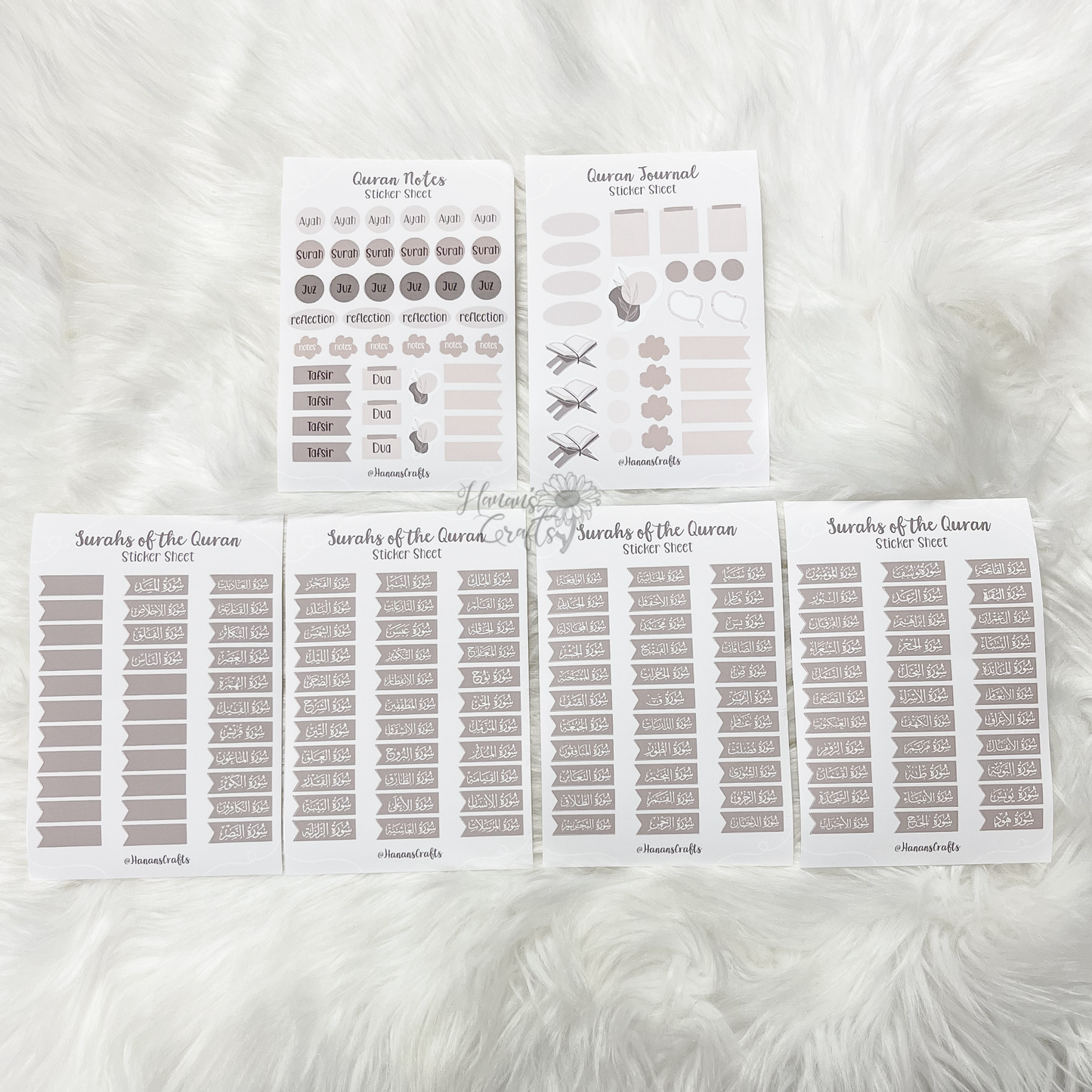 Quran Journaling Sticker Sheets