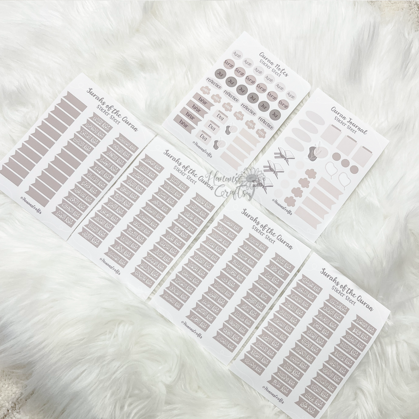 Quran Journaling Sticker Sheets
