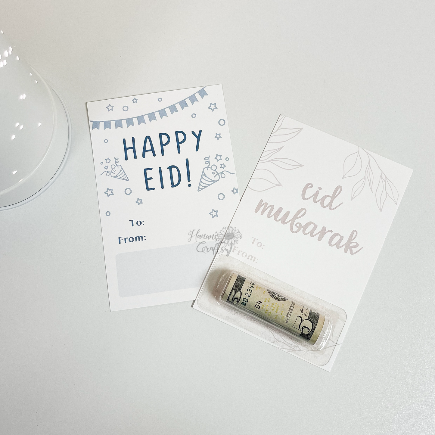 Blue - Happy Eid Money Cards