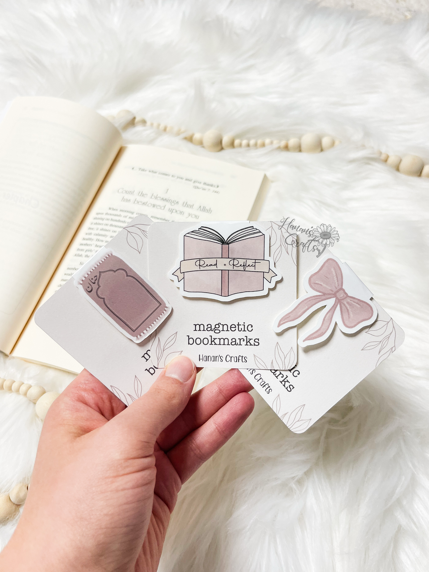 Pink Bow Magnetic Bookmark