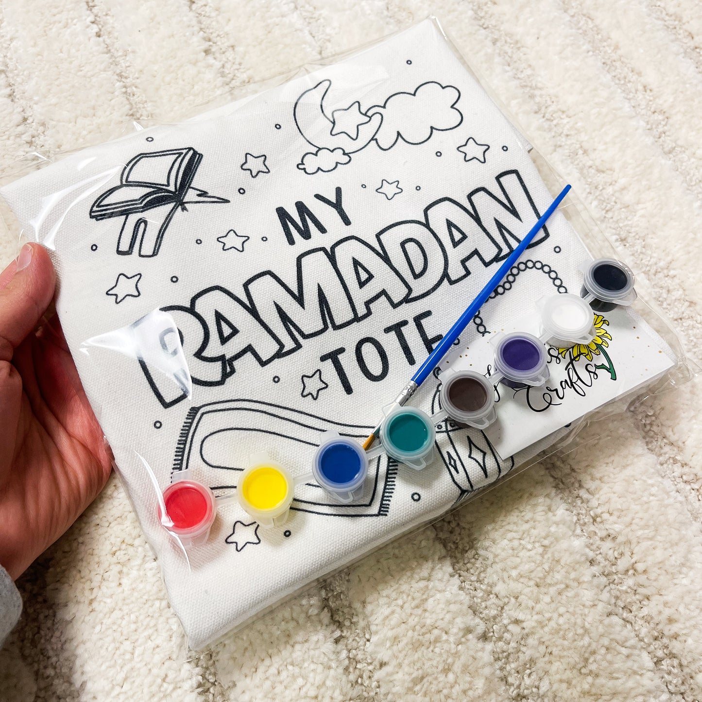 Personalized Ramadan Tote with Paint Set