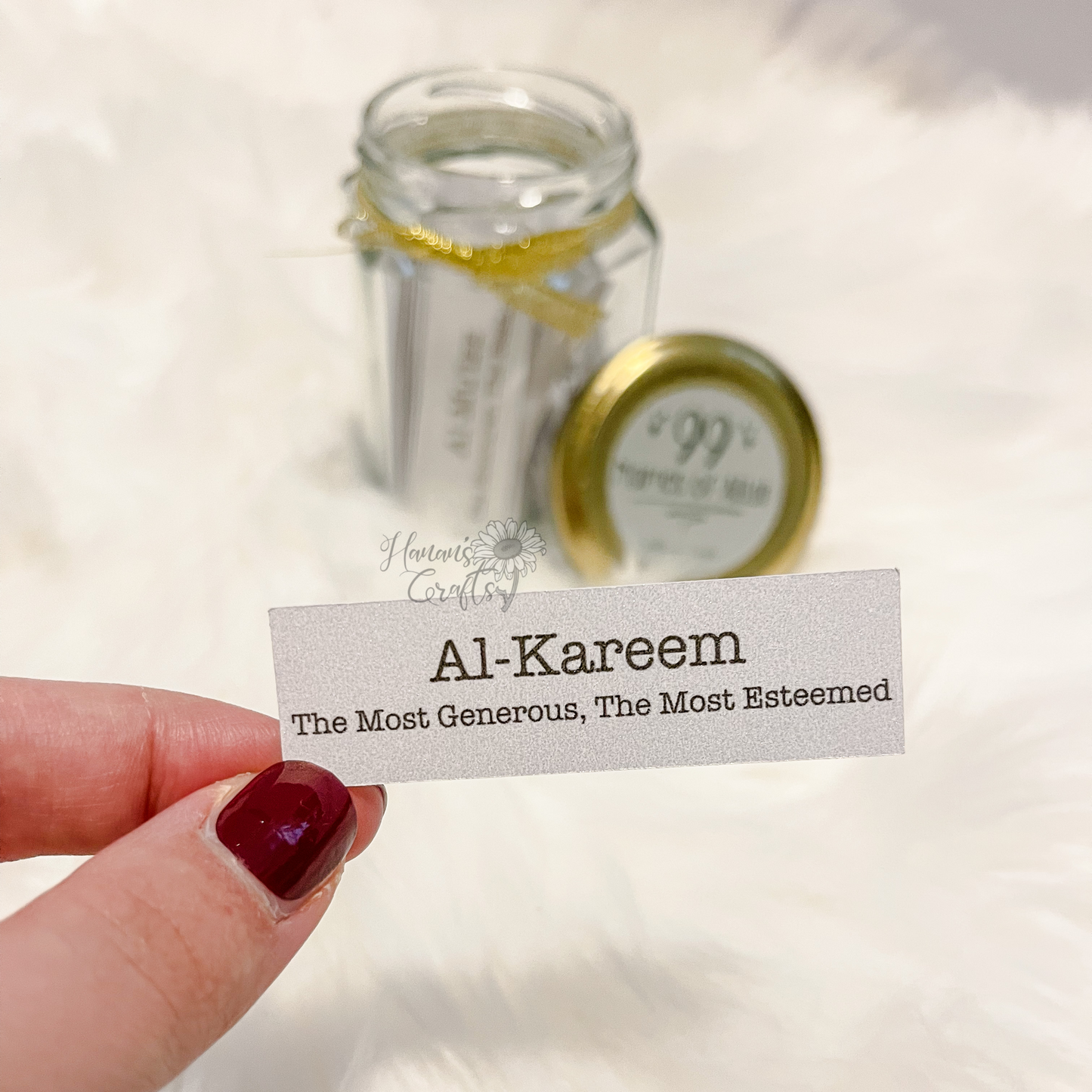 Jar of Islamic Reminders - 100 Islamic Reminders - 99 Names of Allah