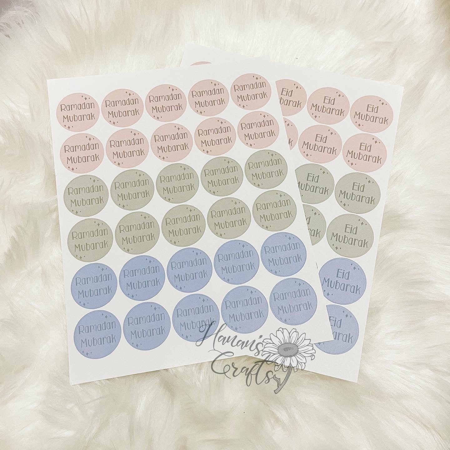 Ramadan + Eid Mubarak Sticker Sheets