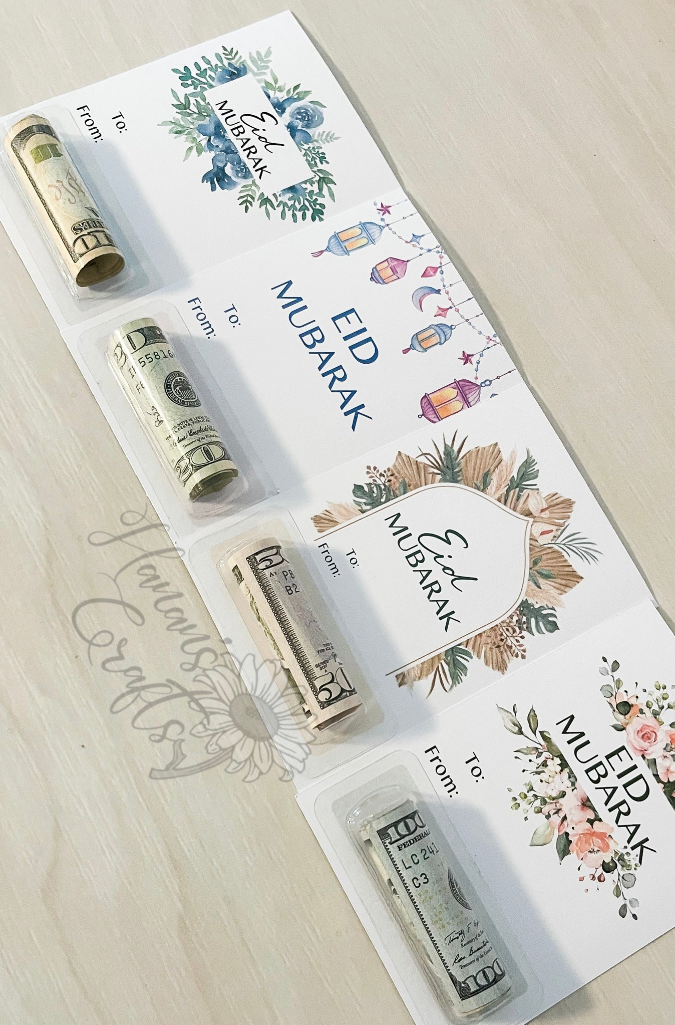 Summer - Eid Mubarak Money Cards