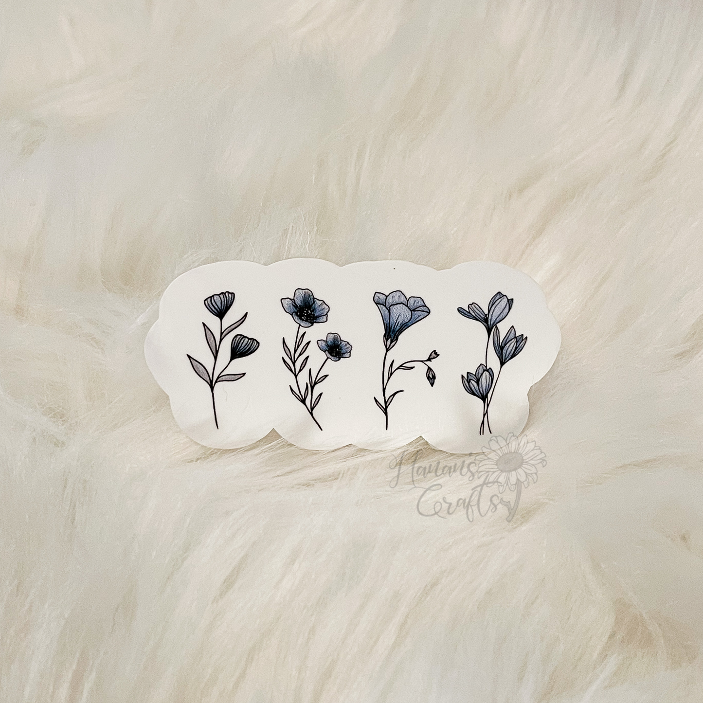 Blue Spring Flowers Sticker