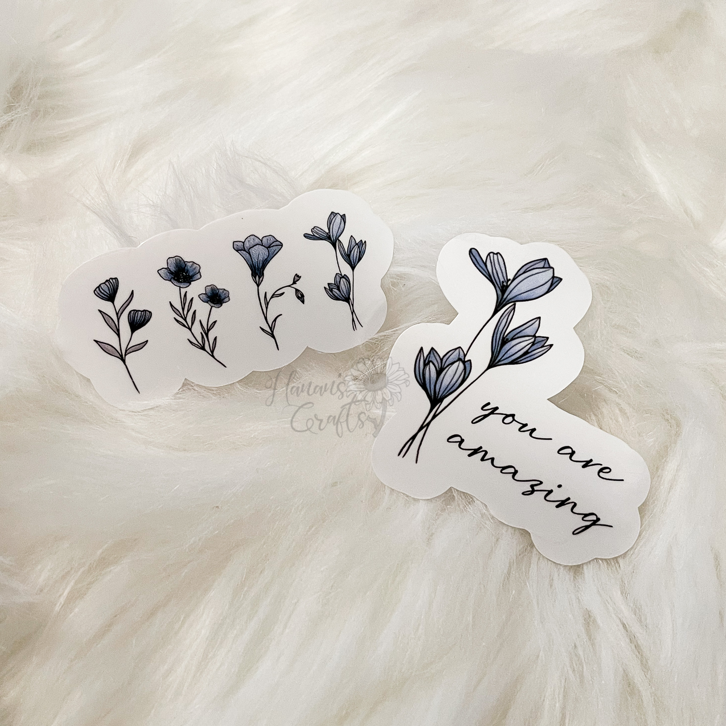 Blue Spring Flowers Sticker