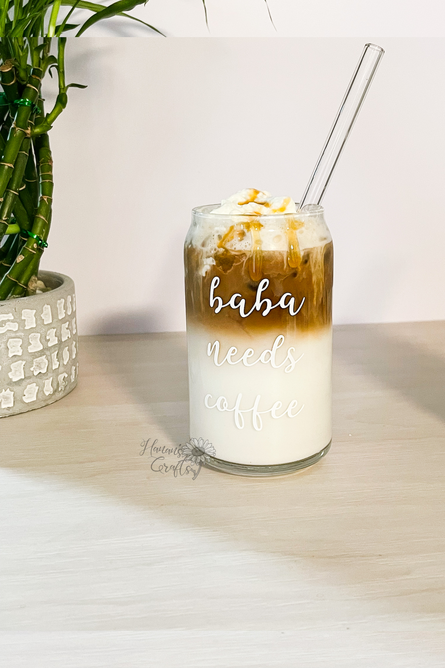 Mama Needs Coffee, Baba Needs Coffee 16oz Glass Cup