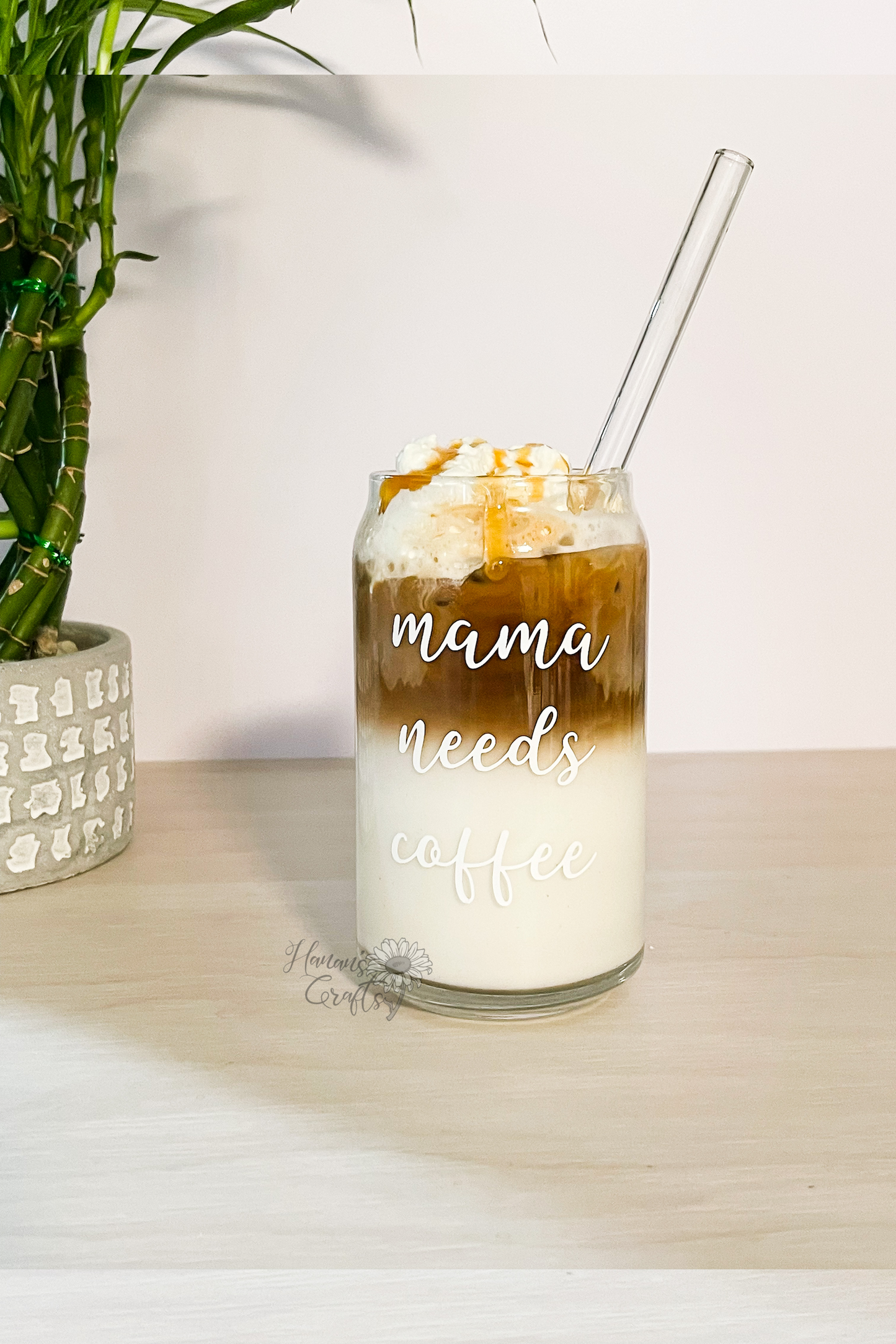 Mama Needs Coffee, Baba Needs Coffee 16oz Glass Cup