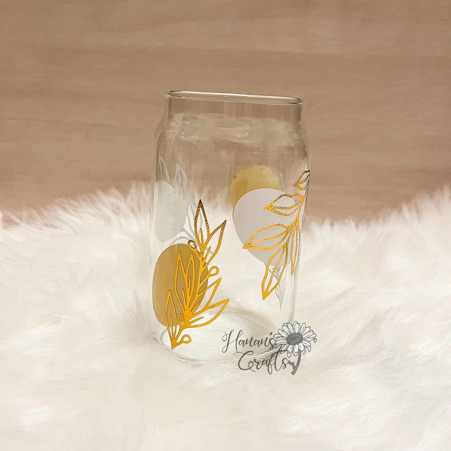 Golden Summer 16oz Glass Cup