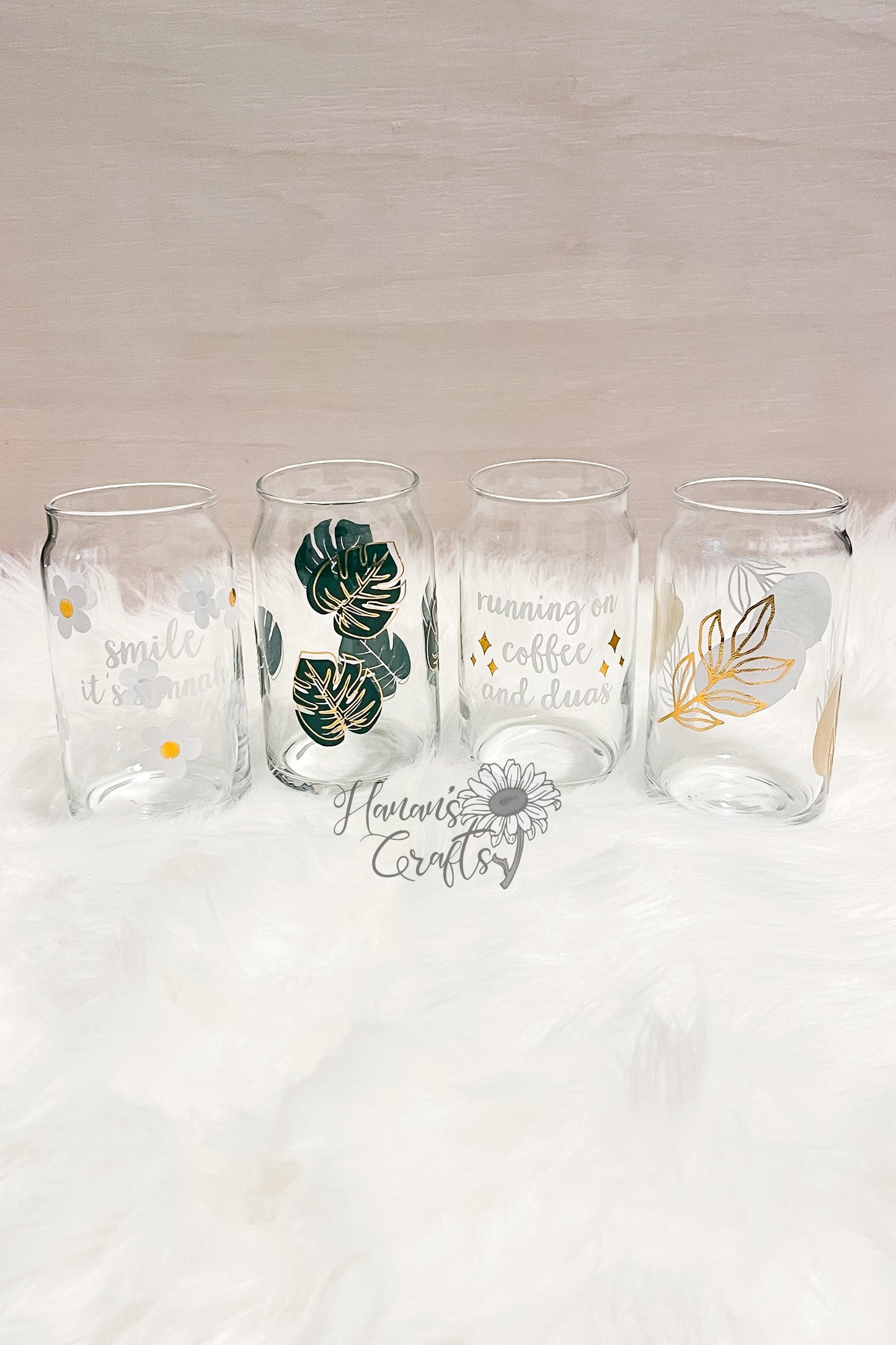 Golden Summer 16oz Glass Cup