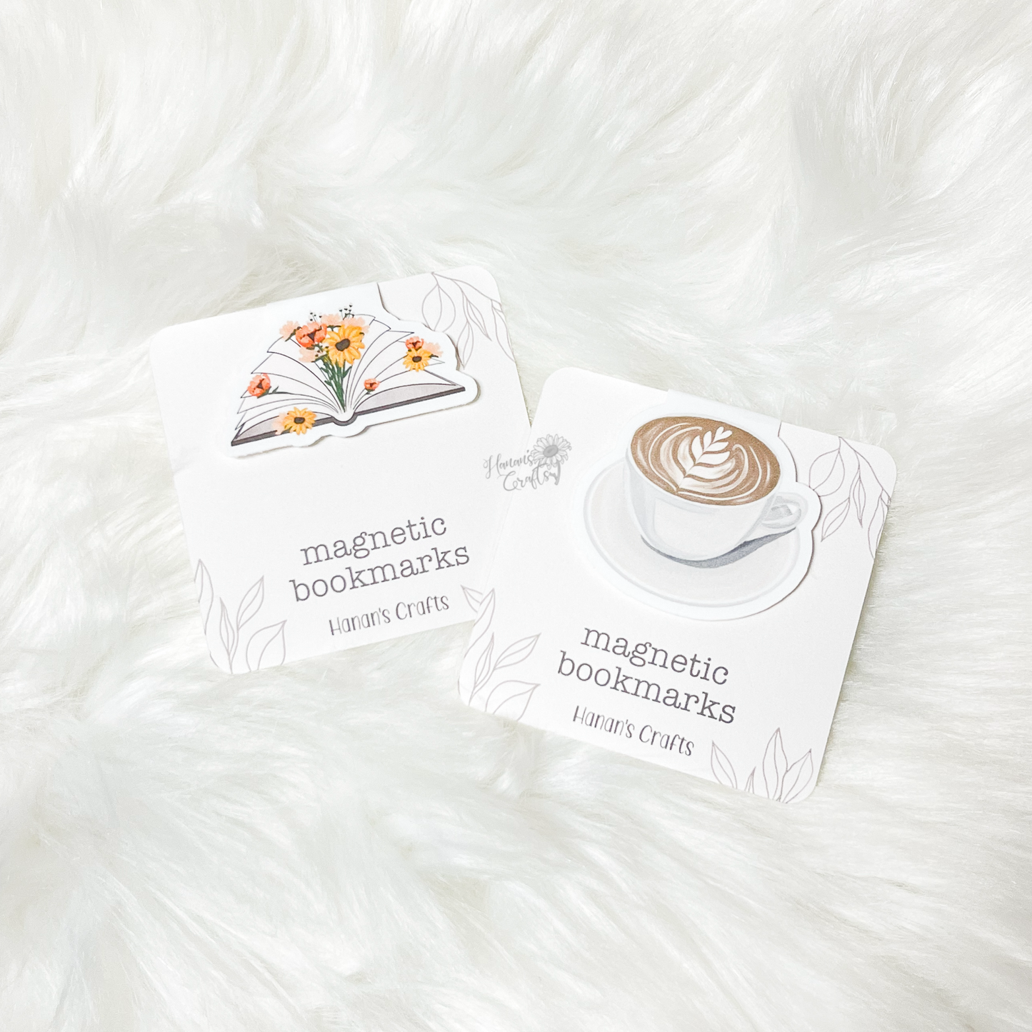 Latte Coffee Cup Magnetic Bookmark