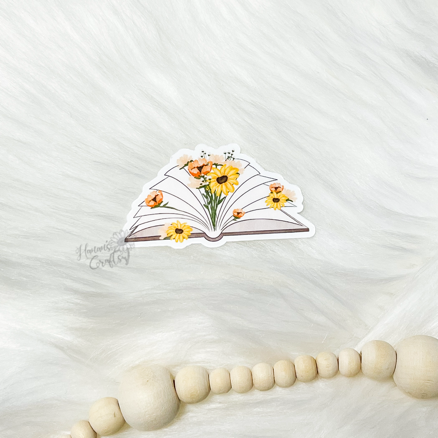 Floral Book Sticker
