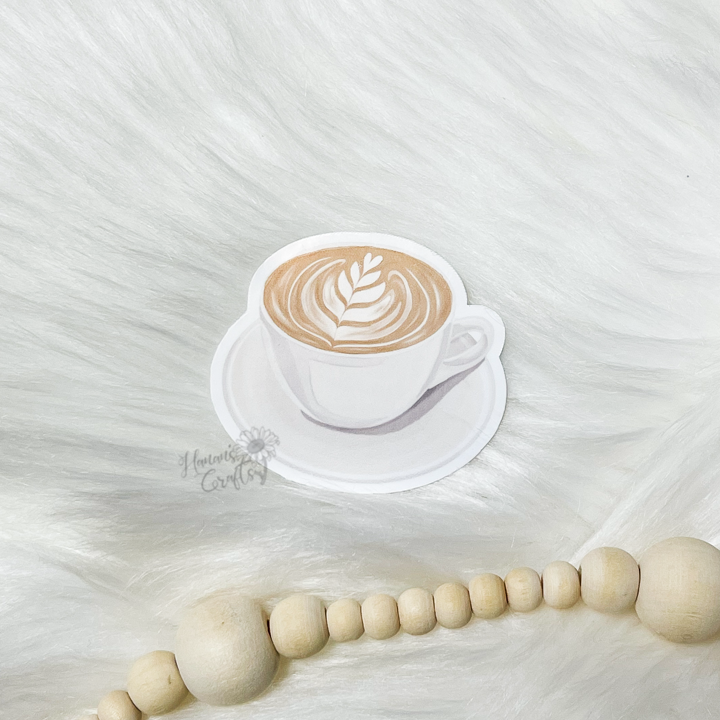 Latte Coffee Cup Sticker