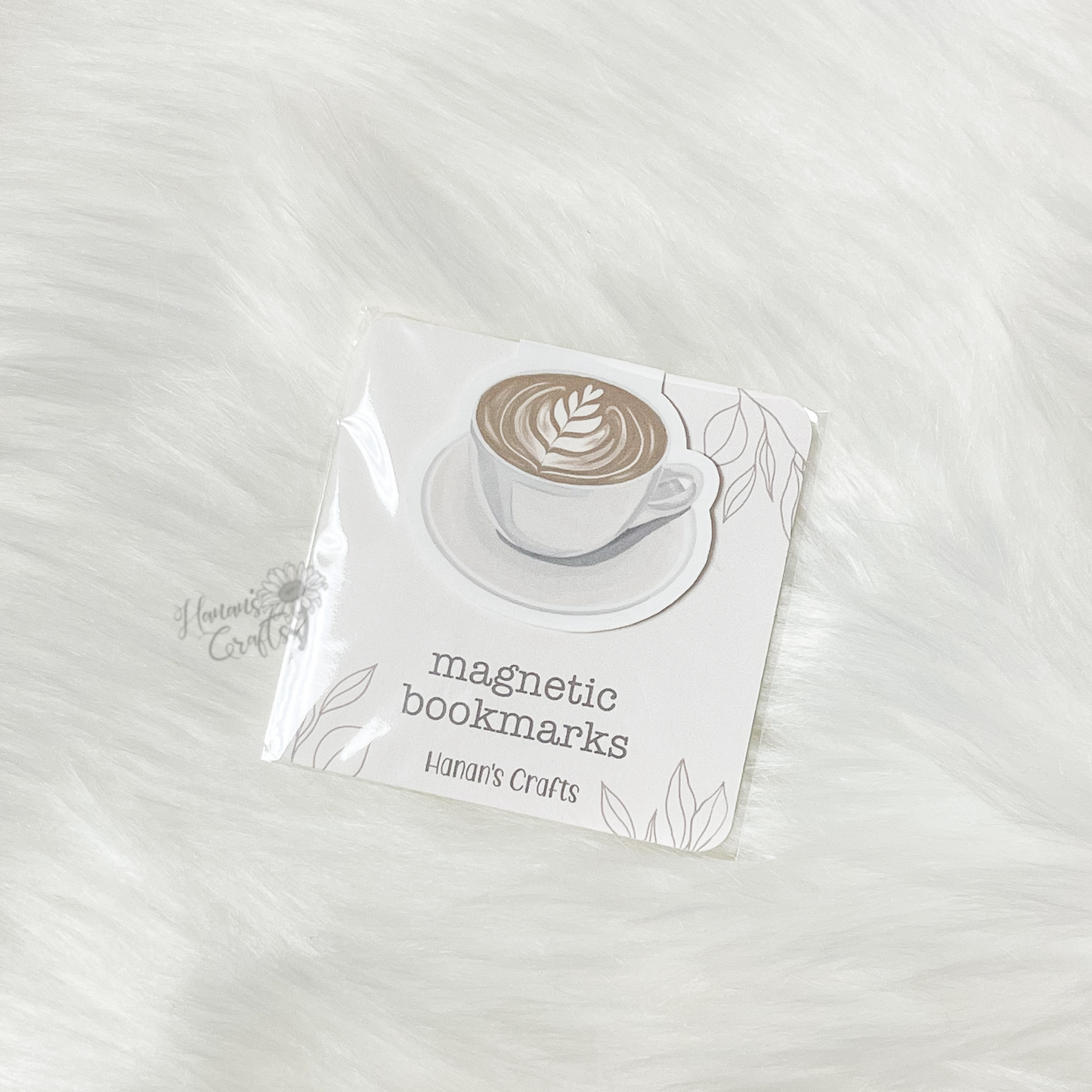 Latte Coffee Cup Magnetic Bookmark