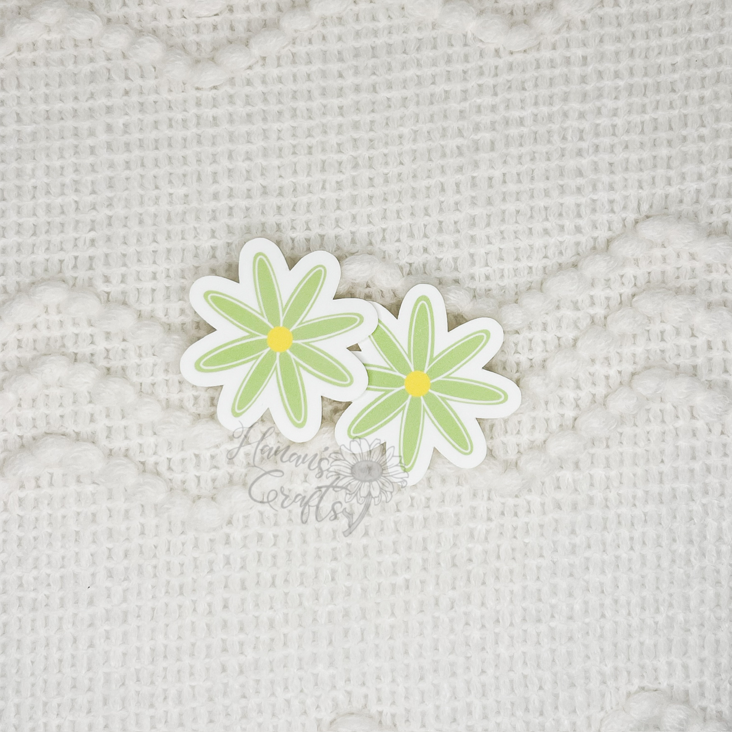 Green Daisy Sticker
