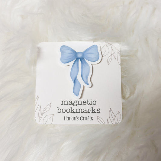 Blue Bow Magnetic Bookmark