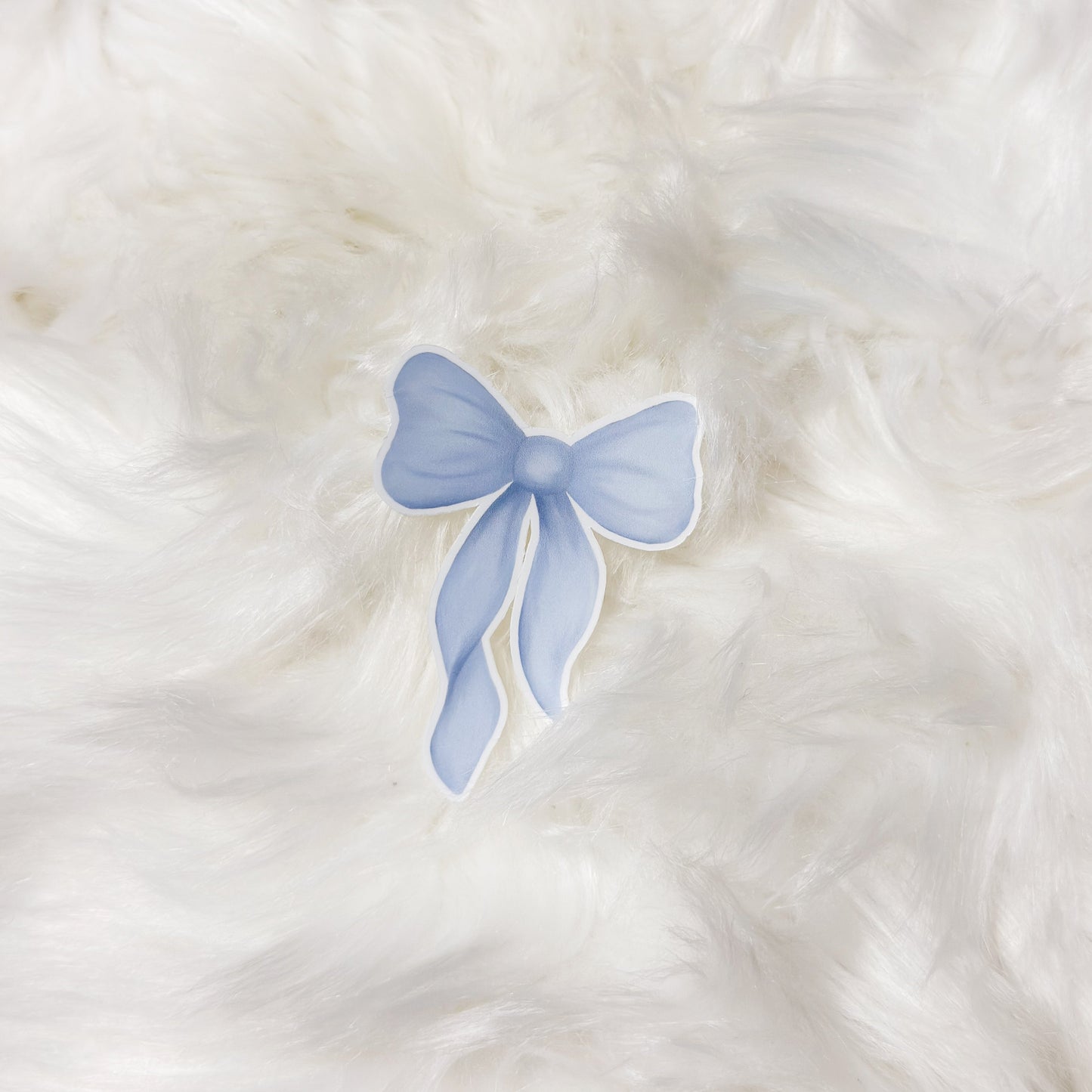 Blue Bow Sticker