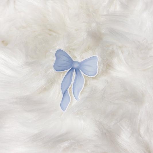 Blue Bow Sticker