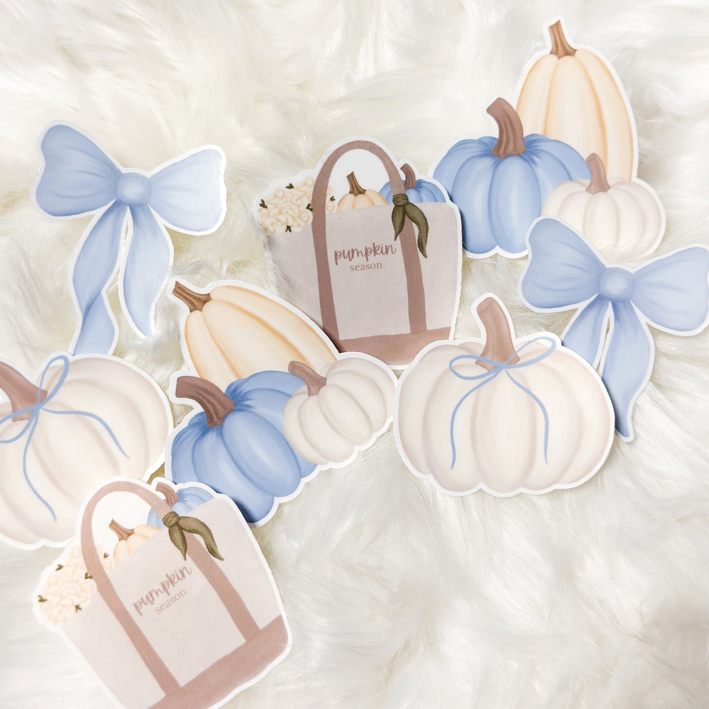 Blue Bow Sticker