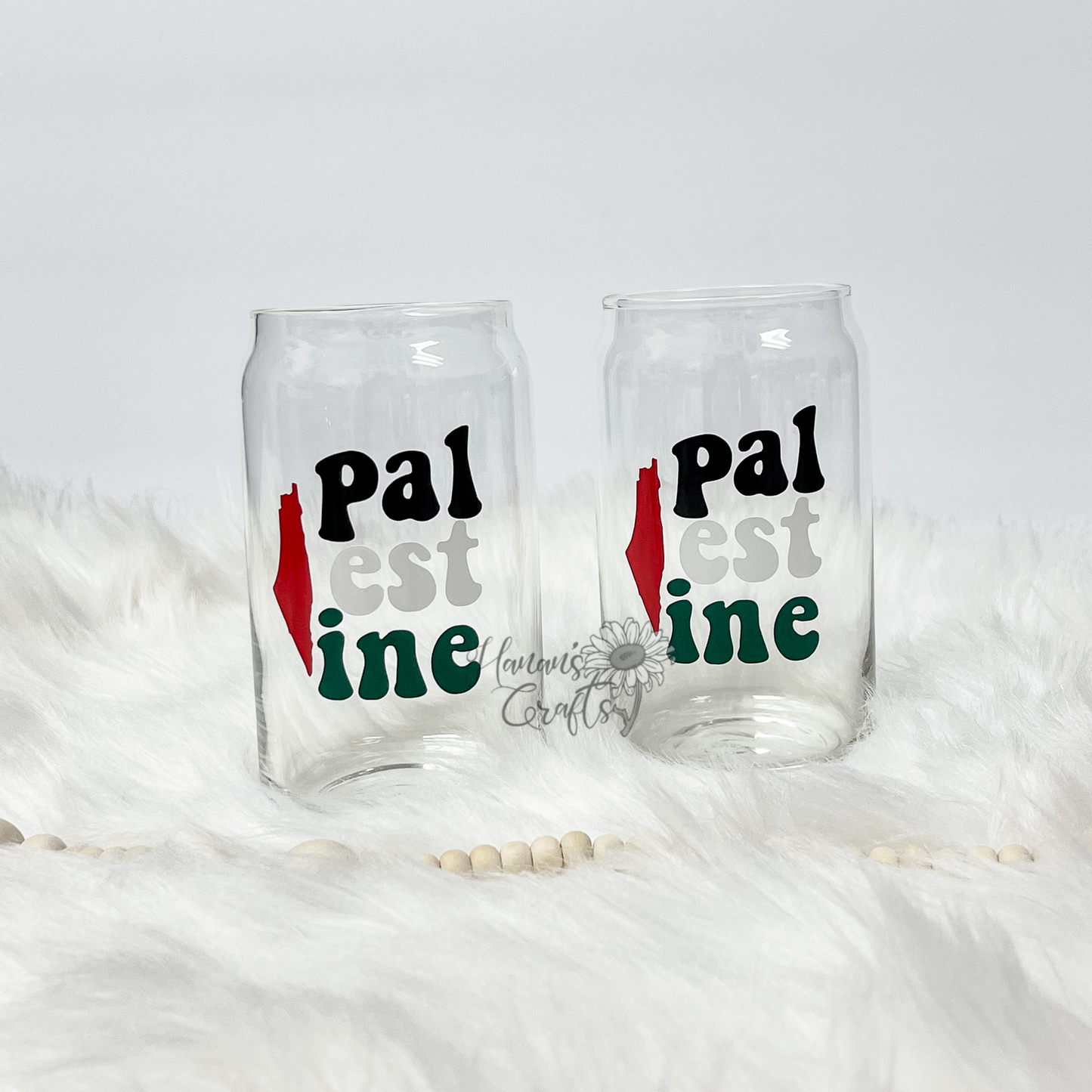 Palestine 16oz Glass Cup