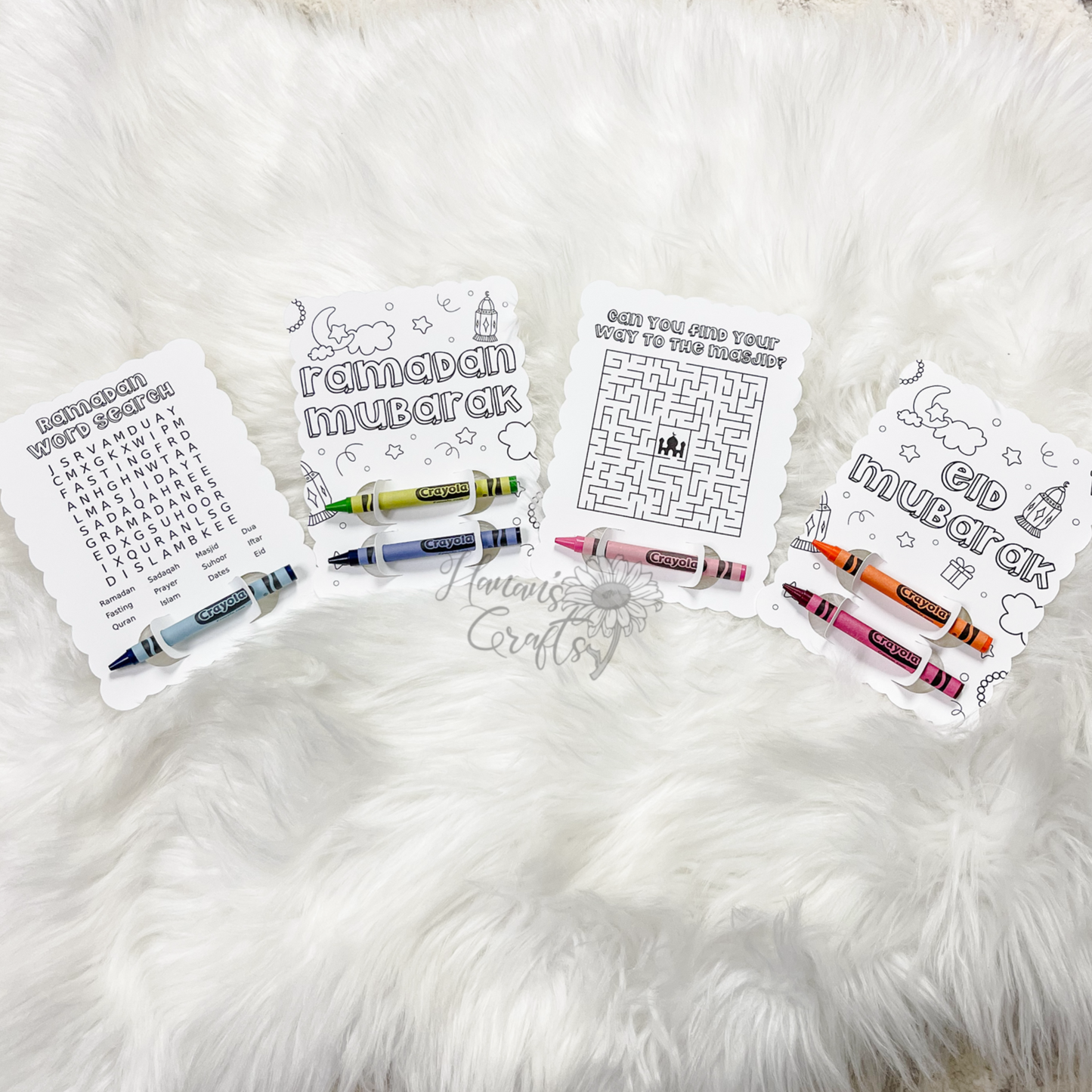 Ramadan Coloring Activity - Maze + Word Search
