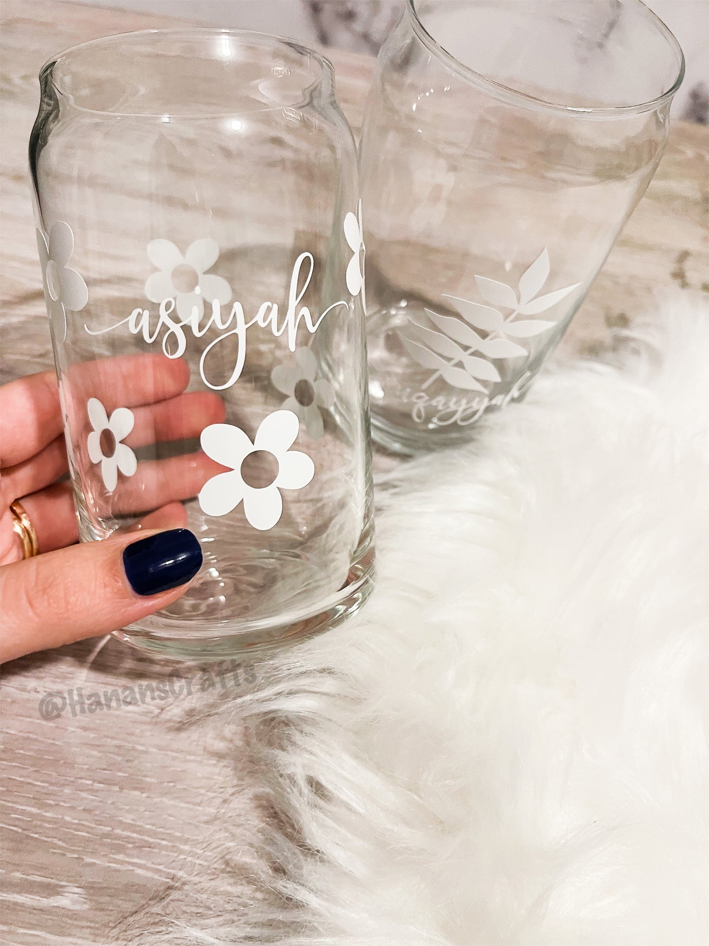 Daisies 16oz Glass Cup